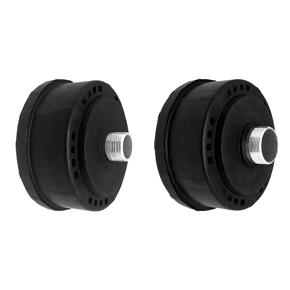2 Stück Luftkompressor-Schalldämpfer, Kunststoff-Gewinde-Kompressor-Schalldämpfer aus Metall für Generatoren, Kessel, Gebläse (25 mm) von SENRISE