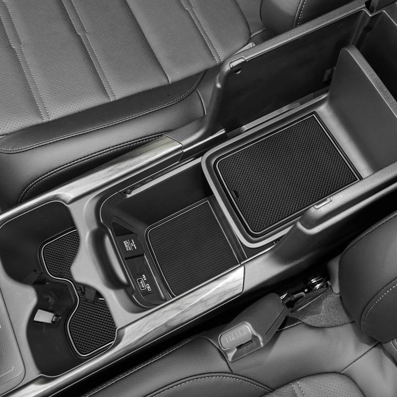SENSHINE Für Honda CR-V CRV Zubehör 2020 2021 Getränkehalter-Einsatz Mittelkonsole Verkleidung Tür Paket Matten 20-teiliges Set (graue Zierleiste) von SENSHINE