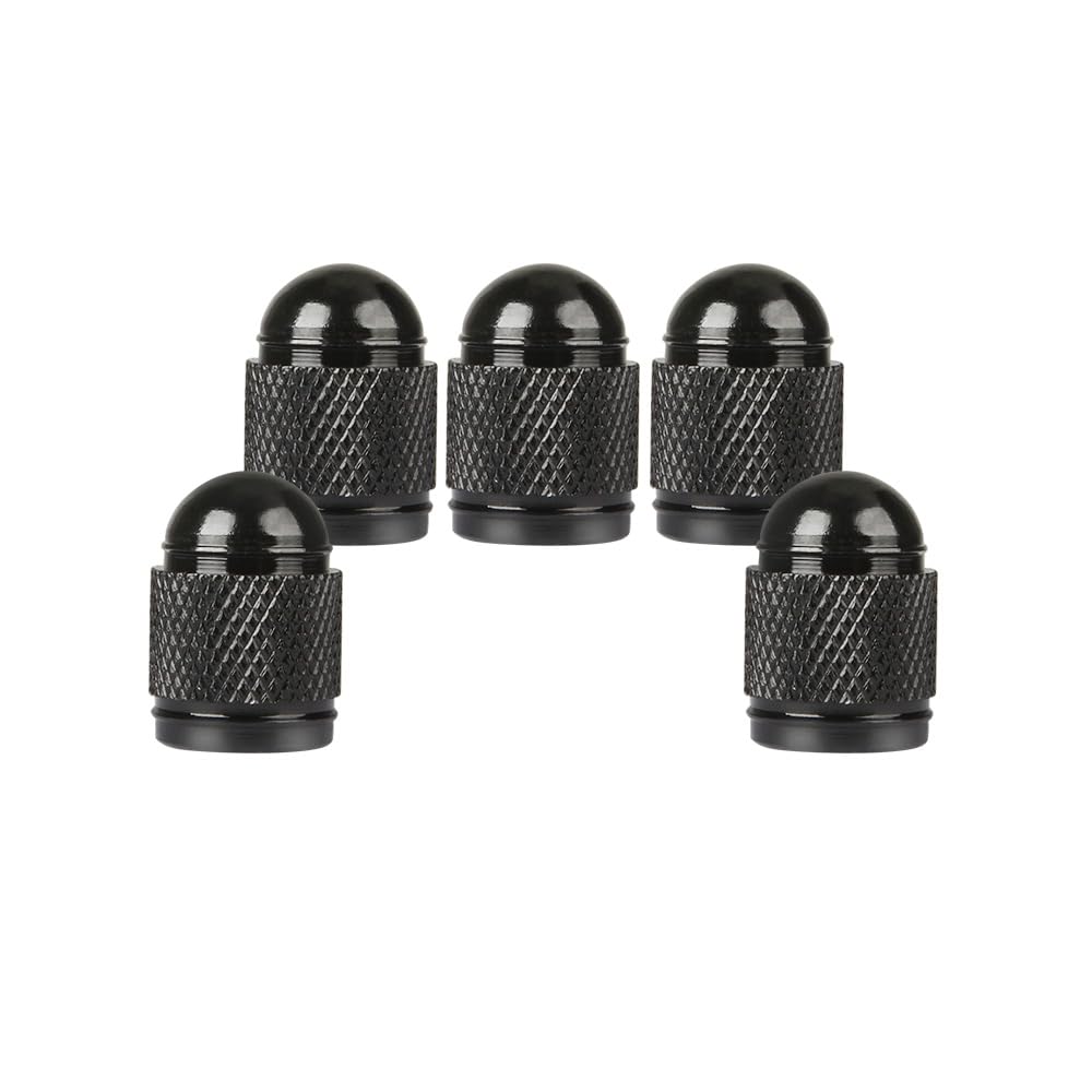SENZEAL 5 Stück Ventilkappen Auto Bullet Typ Universal Reifenventilkappen Aluminium Autoreifen Ventilkappen Ventilschutzkappen für Auto Fahrrad Motorräder LKW SUV Schwarz SENZEAL 5 Stück Ventilkappen Auto Bullet Typ Universal Reifenventilkappen Aluminium Autoreifen Ventilkappen Ventilschutzkappen für Auto Fahrrad Motorräder LKW SUV Schwarz von SENZEAL