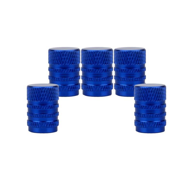 SENZEAL 5X Auto Reifen Kappen Aluminiumlegierung Fahrrad Motorrad Auto Universal Ventil Staubdicht Caps Blau von SENZEAL