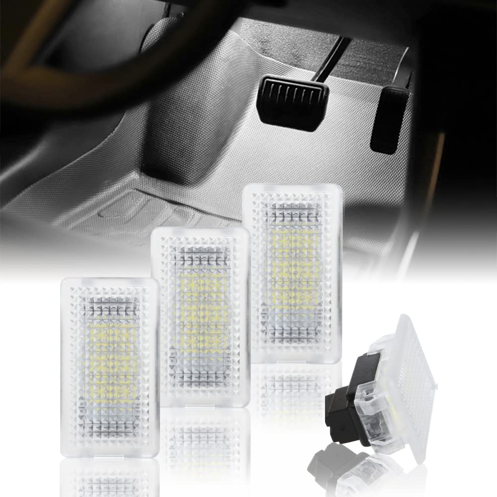 SENZEAL LED Innenleuchten für Tesla Model 3/Y/S/X Ultrahelle LED-Lampe Fußraumbeleuchtung Kofferraum Licht Handschuhkasten Lichter Weiß (4 Stück) von SENZEAL