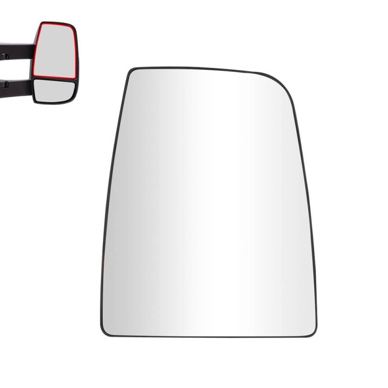 SENZEAL Spiegelglas Rechts Beifahrerseite Beheizbar mit Trägerplatte für Ford Transit MK8 2014-2022 1823986 Außenspiegel Glas Ersatz (Oben Rechts) von SENZEAL