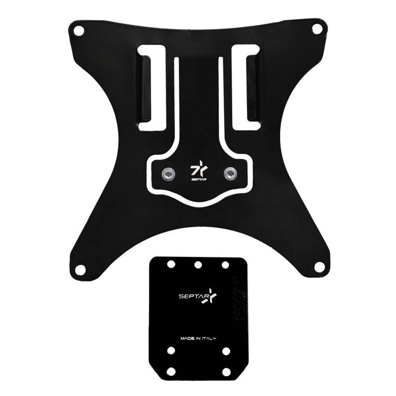 SEPTAR Kennzeichenhalter Abnehmbare Kennzeichenhalterung Universal Motorrad Enduro Off Road (Schwarz) von SEPTAR