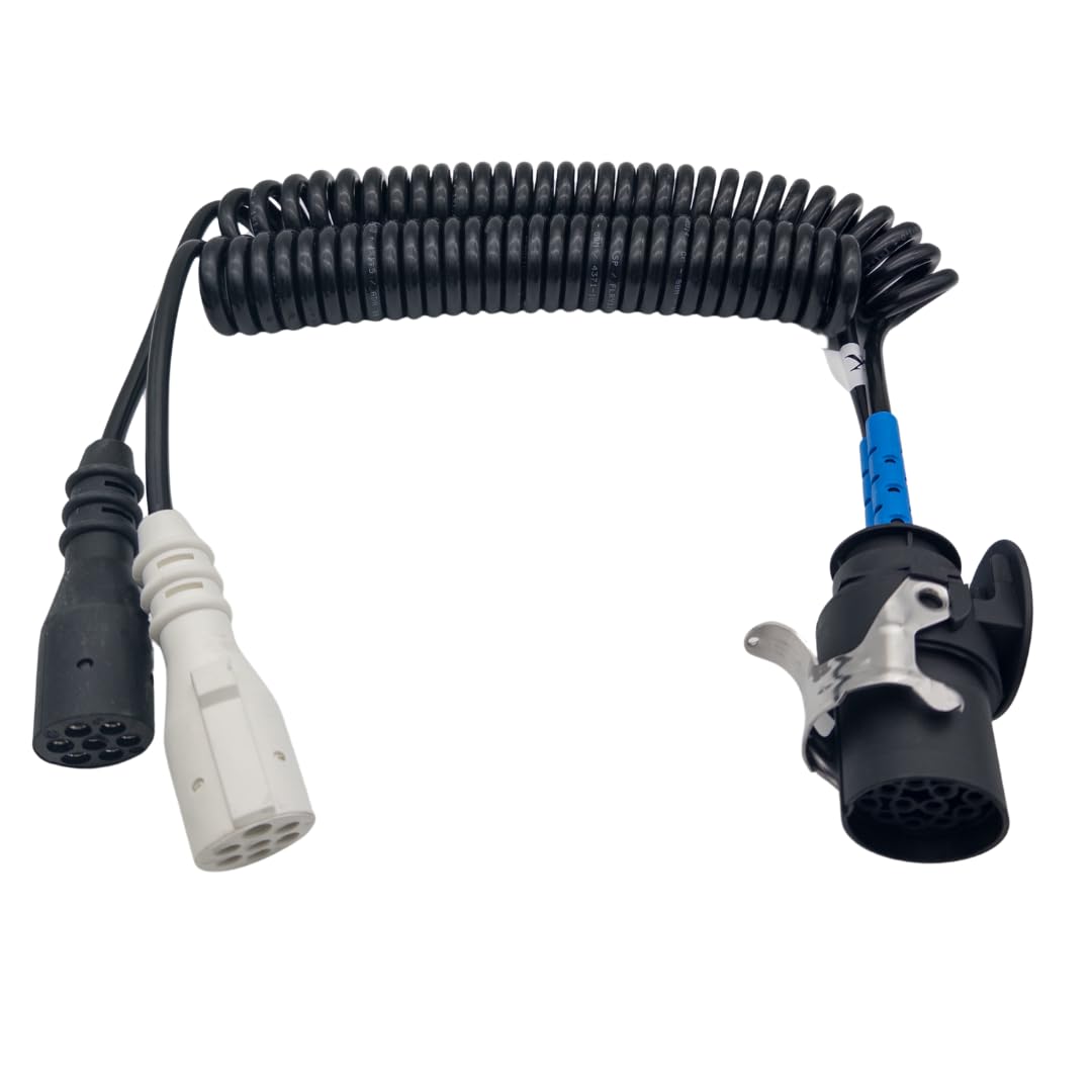 SERTPLAS Elektrowendel | Spiralkabel Adapter 15 poliger auf 2 x 7 polig | 24 Volt - passend für LKW | Zugfahrzeuge | NFZ | Anhänger | Auflieger | Truck | Trailer | Schwerlastkraftwagen SERTPLAS Elektrowendel | Spiralkabel Adapter 15 poliger auf 2 x 7 polig | 24 Volt - passend für LKW | Zugfahrzeuge | NFZ | Anhänger | Auflieger | Truck | Trailer | Schwerlastkraftwagen von SERTPLAS