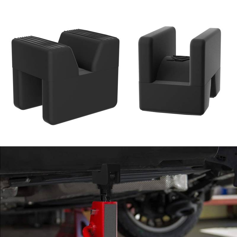 Seven Sparta Wagenheber Gummiauflage, Jack Pad Adapter für Jack Stand 2-3 Tonnen Universal Gummi Schlitzrahmen, 2 Stück von SEVEN SPARTA