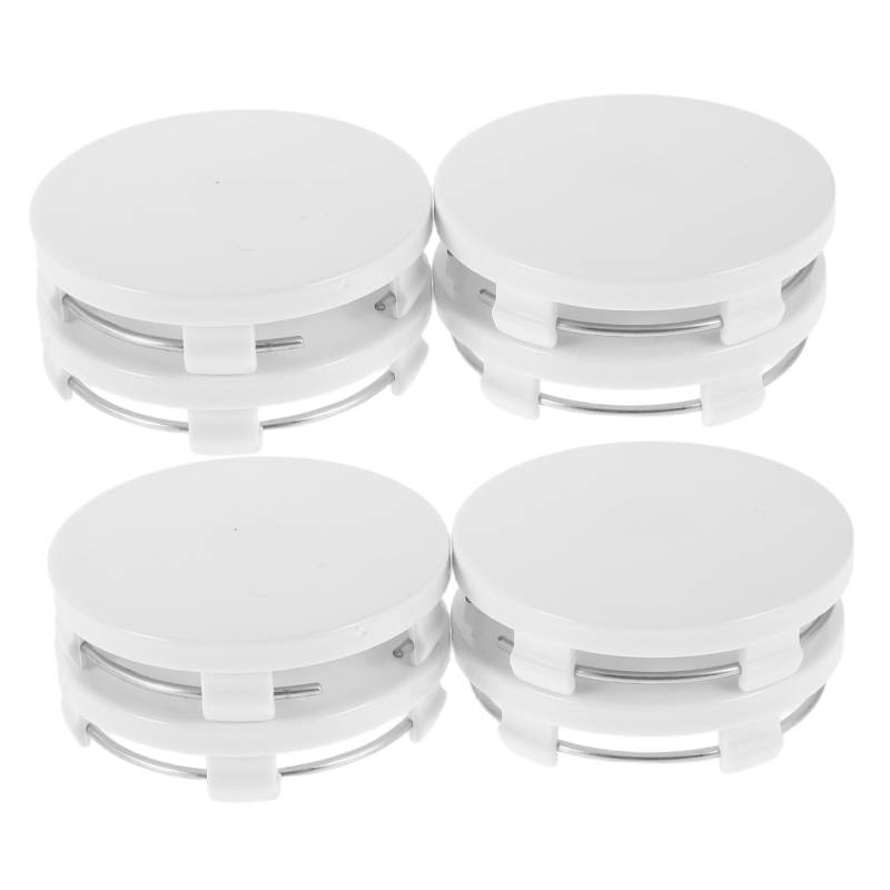 SEWOART 4 Stück Auto-nabenkappe Nabenkappen Für Autofelgen Car Hub Center -Abdeckung Auto-radnabenabdeckung Fahrzeug Rim Hub Caps Autoradabdeckung Hubcap Radmittenabdeckung Weiß Plastik von SEWOART