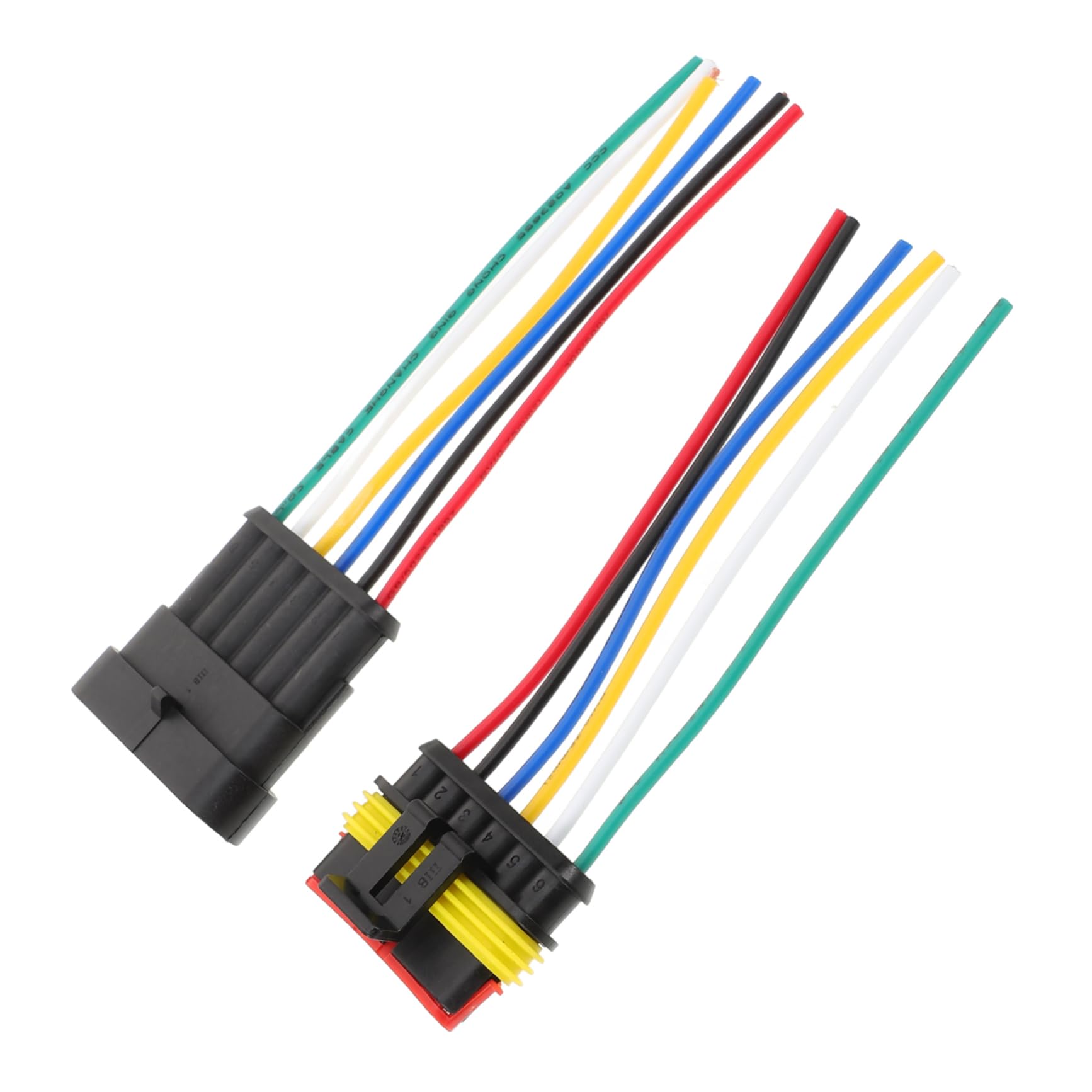 SEWOART Kabelstecker 6 Poliger Elektrischer Steckverbinder Mit Kabel Wasserdichtes Stecker Und Buchsen Set Für Auto Marine Und Boot Ideal Für Sichere Verbindungen Im Außenbereich von SEWOART