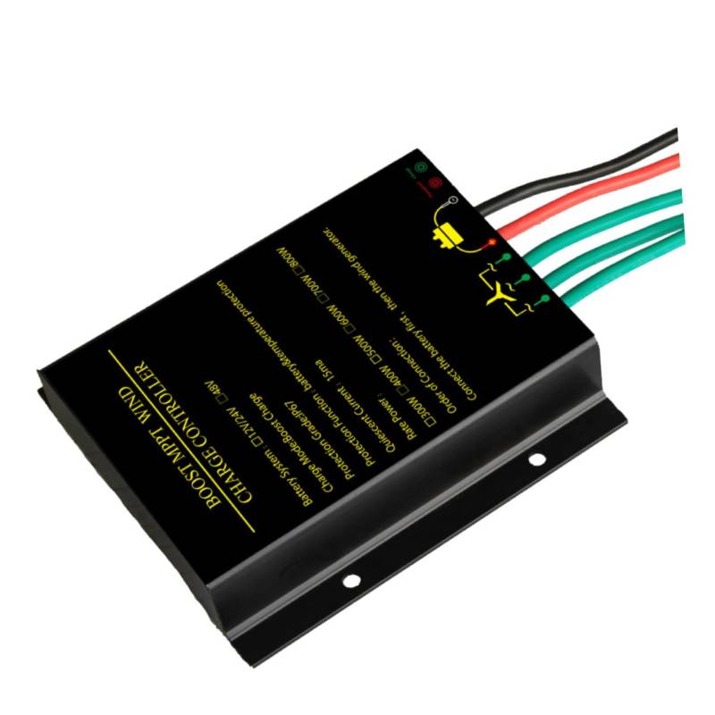 SEWOART Wasserdichte Windkraftanlage Controller Boost-Windladeregler Generatorregler Laderegler für Windgeneratoren water proof wind generator Windkraftregler mppt Windladeregler Black von SEWOART