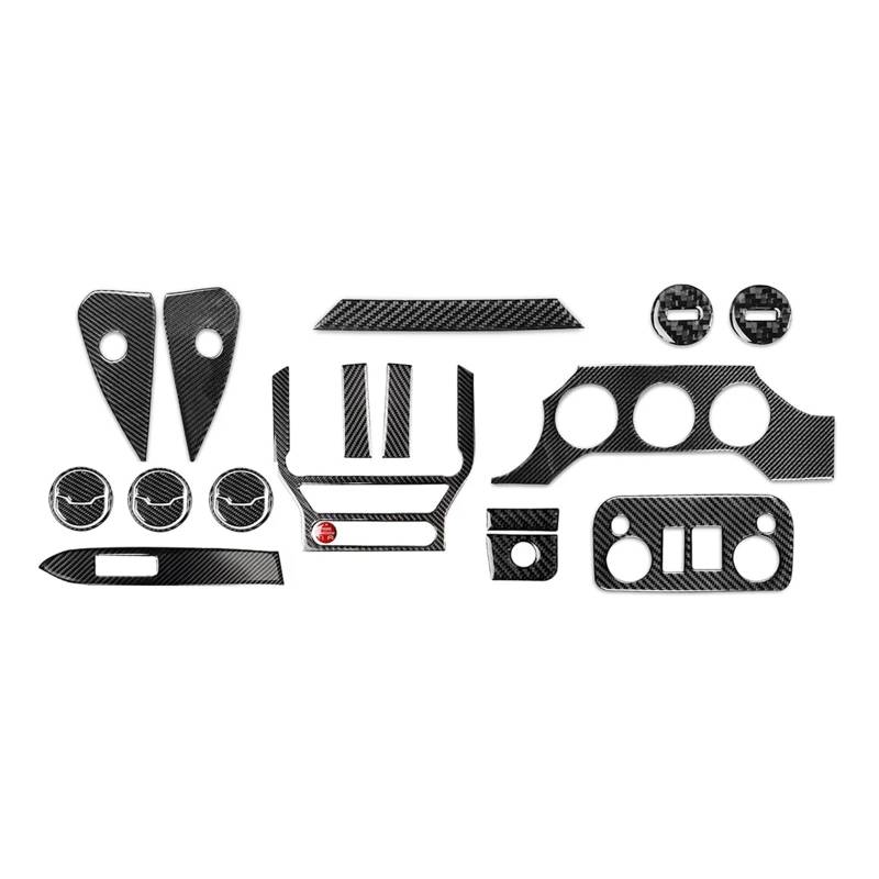 Auto Interieur 23x LHD Auto Interior Center Console Dashboard Dekoration Kit Abdeckung Für Ford Für Mustang 2015-2023 Auto Dekoration von SFGOFJGO