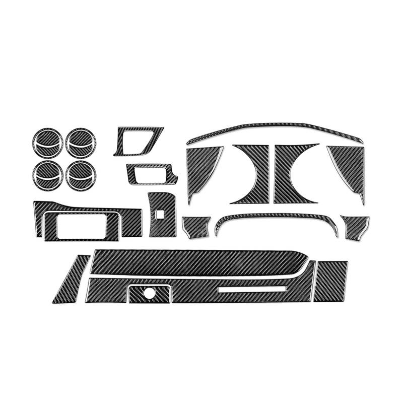 Auto Interieur 30Pcs Innen Dashboard Dekoration Kit Abdeckung Trim Für Toyota Für Tacoma 2016-2022 LHD Auto Dekoration(Schwarz) von SFGOFJGO