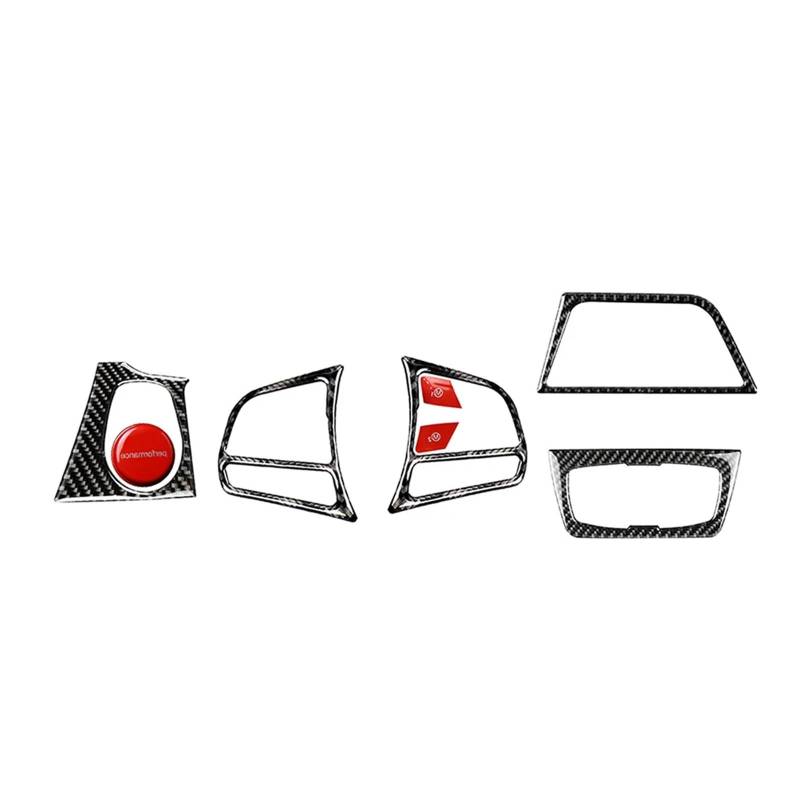 Auto Interieur 8 Stück Auto Lenkrad & Knopfleiste Dekoration Aufkleber Für 3er F30 GT F34 2013-2019 RHD Auto Dekoration von SFGOFJGO