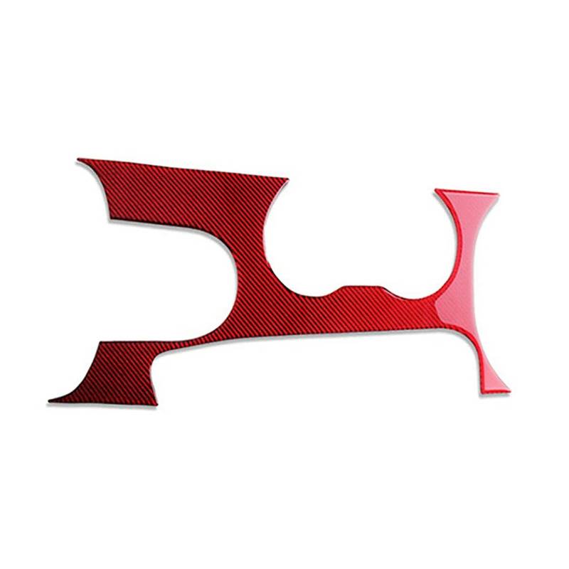 Auto Interieur Für Ford Für Mustang 2015-2019 Red Carbon Fiber ABS Auto Innen Getriebe Shift Panel Abdeckung Dekorative Trim Auto Dekoration von SFGOFJGO