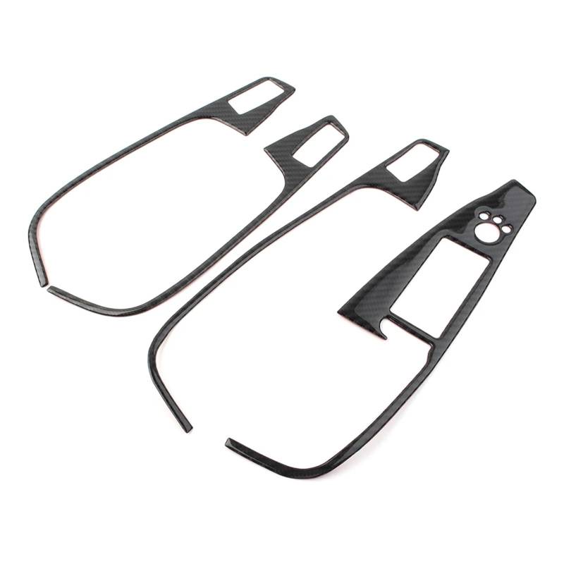 Auto Interieur Für Q5 2009–2017 LHD Carbon Fiber Dekoration Aufkleber 4 Stück Auto Innenraum Fenster Schalter Knopf Abdeckung Trim Auto Dekoration von SFGOFJGO