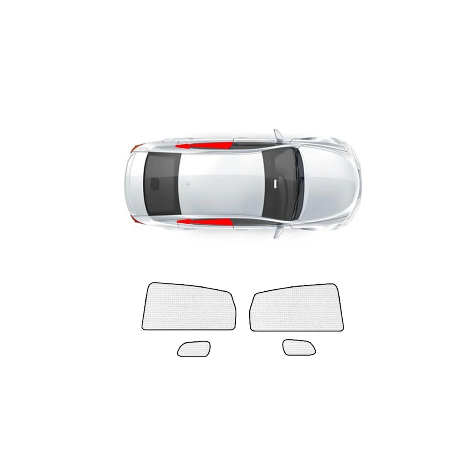 Auto Sonnenschutz Für Civic 11. Generation FE FL Vollständige Abdeckungen Sonnenschutz Windschutzscheiben Autovisier Innenausstattung Zubehör(Rear Widow4pcs) von SFGOFJGO