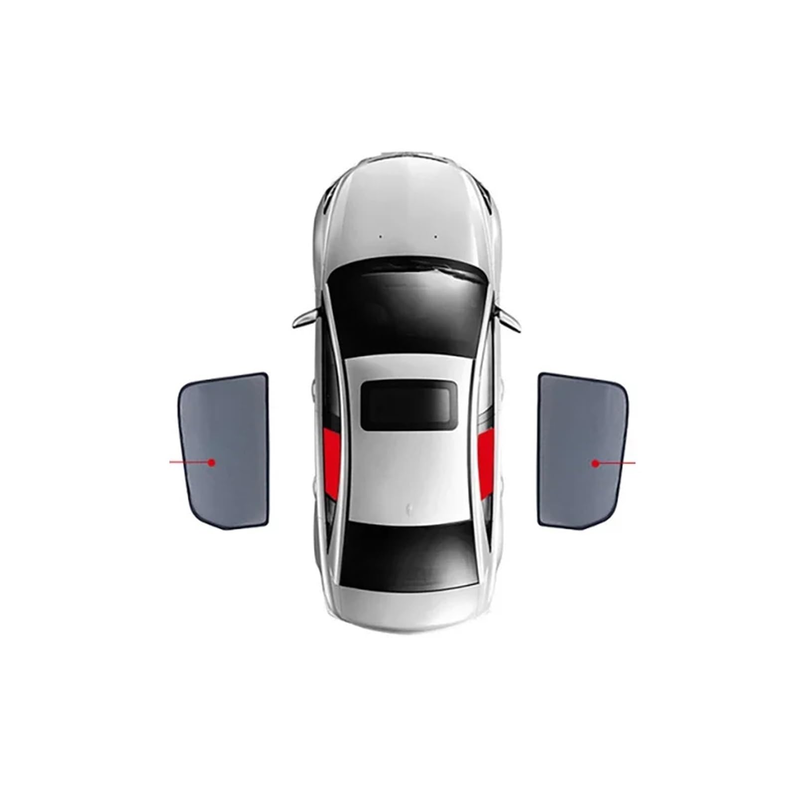 Auto Sonnenschutz Für Mitsubishi Für Outlander Für MK2 Sonnenschutz Für Windschutzscheibe Vorhang Für Hintere Seitenscheibe Sonnenschutzvisier(2PCS Rear) von SFGOFJGO
