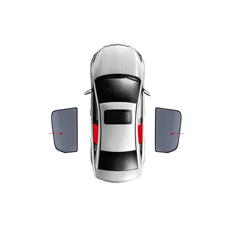 Auto Sonnenschutz Für Mitsubishi Für Outlander Für MK2 Sonnenschutz Für Windschutzscheibe Vorhang Für Hintere Seitenscheibe Sonnenschutzvisier(2PCS Rear) von SFGOFJGO