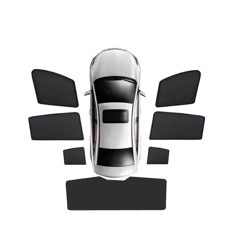 Auto Sonnenschutz Für Mitsubishi Für Outlander PHEV GF GG ZJ ZK ZL Sonnenschutz Schattierung Privatsphäre Magnetische Vorhang Visier Auto Auto Teil(7PCS Set) von SFGOFJGO