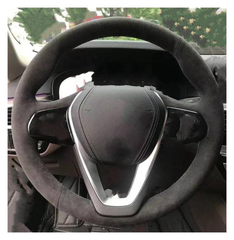 Lenkradschutz Anpassung Auto Lenkradbezug Zubehör Handnähen Wildleder Leder Für G20 G30 G31 530i 540i 530e G32 2017-2019 Lenkrad Abdeckung(L-Blue) von SFGOFJGO