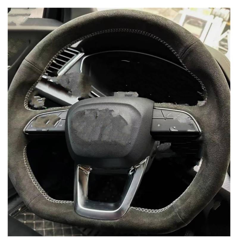 Lenkradschutz Anpassung Auto Lenkradbezug Zubehör Handnähen Wildleder Leder rutschfest Für A3 A4 A6 A5 A1 Für Tt Q3 8p B8 B6 B7 Lenkrad Abdeckung(Blau) von SFGOFJGO