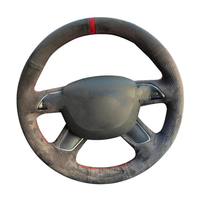 Lenkradschutz Auto-Lenkradbezug rutschfest Schwarzes Wildleder-Lenkradgeflecht Für A6 (C7) A3 A4 Q3 Q5 Q7 A8 S8 Lenkrad Abdeckung(Grey) von SFGOFJGO