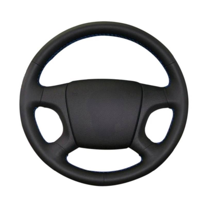 Lenkradschutz DIY Handgenähte Schwarze Kunstleder-Lenkradabdeckung Für Skoda Für Fabia 2005-2009 Für Octavia 2004-2009 Für Roomster 2006 Lenkrad Abdeckung(R-Blue) von SFGOFJGO