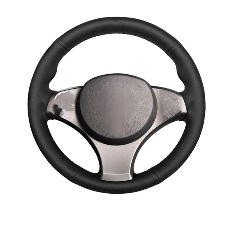 Lenkradschutz DIY Schwarzer Lenkradbezug Handgenähter Kunstleder-Autolenkradbezug Für E83 X3 2009 2010 Lenkrad Abdeckung(Blau) von SFGOFJGO