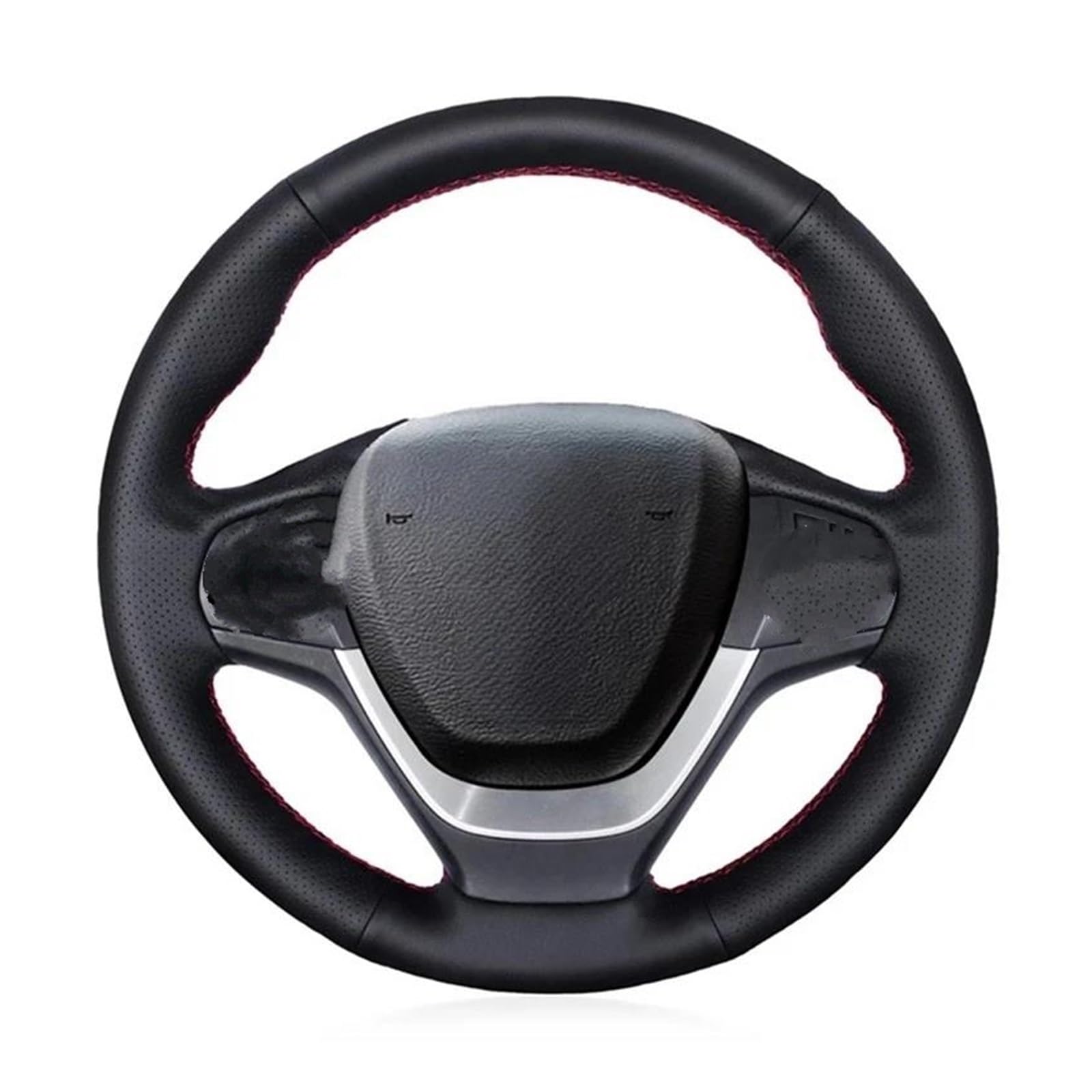 Lenkradschutz DIY schwarzes Kunstleder handgenähte weiche Auto-Lenkradabdeckung für X3 F25 2010-2017 X4 F26 2014 Lenkrad Abdeckung(Grey) von SFGOFJGO