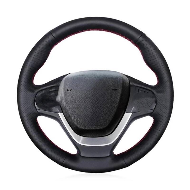 Lenkradschutz DIY schwarzes Kunstleder handgenähte weiche Auto-Lenkradabdeckung für X3 F25 2010-2017 X4 F26 2014 Lenkrad Abdeckung(Grey) von SFGOFJGO