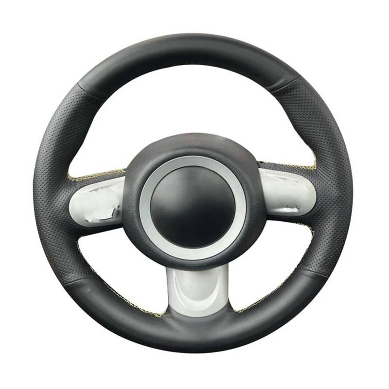 Lenkradschutz Handgenähte rutschfeste Lenkradbezüge Aus Kunstleder Für Mini Und Für Cooper Autozubehör Lenkrad Abdeckung(Blau) von SFGOFJGO
