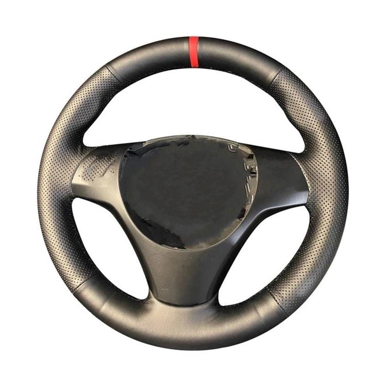 Lenkradschutz Rutschfestes Autozubehör Schwarzes Leder Geflochtene Autolenkradabdeckung Für M3 E90 E91 E92 E93 E87 E81 E82 E88 X1 E84 Lenkrad Abdeckung(Schwarz) von SFGOFJGO