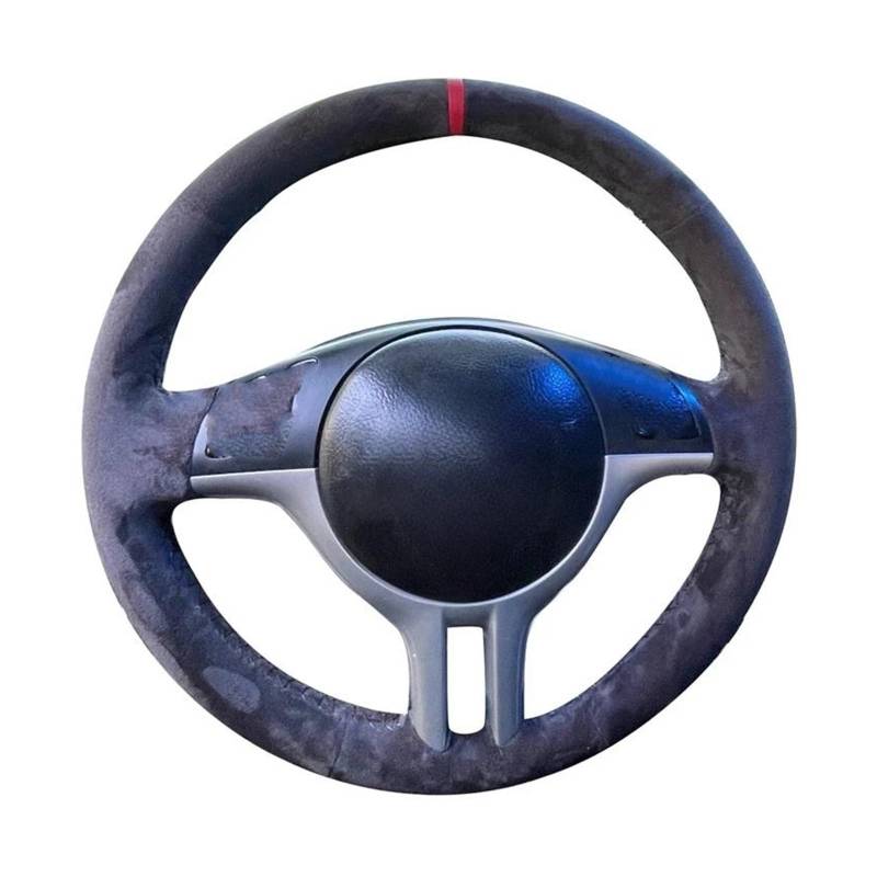 Lenkradschutz Rutschfestes Autozubehör Wildleder-Leder-Auto-Lenkradbezug für E39 E46 325i E53 X5 Auto-Innenausstattung Lenkrad Abdeckung(L-Blue) von SFGOFJGO