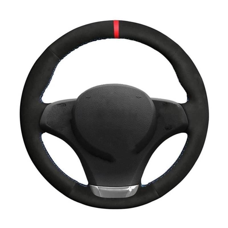 Lenkradschutz Schwarz Schwarz Wildleder Rot Marker Auto Lenkrad Abdeckung Für E83 X3 2003 2004 2005 2006 2007 2008 2009 2010 E53 x5 2004-2006 Lenkrad Abdeckung(L-Blue) von SFGOFJGO