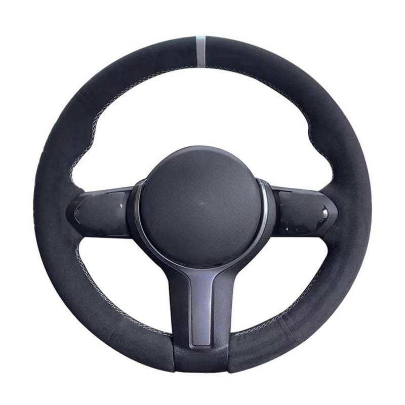 Lenkradschutz Schwarzes Wildleder-Auto-Lenkradbezug für F30 F31 F34 F10 F11 F07 X1 X2 X3 F25 F32 F33 F36 F48 F39 Autozubehör Lenkrad Abdeckung(R-Blue) von SFGOFJGO