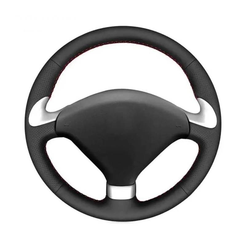 Lenkradschutz Weiche Schwarze Kunstleder-Lenkradbezüge Für Peugeot 307 Für CC 2004-2009 307 SW 2004-2009 407 407 SW 2004-2009 Lenkrad Abdeckung(L-Blue) von SFGOFJGO