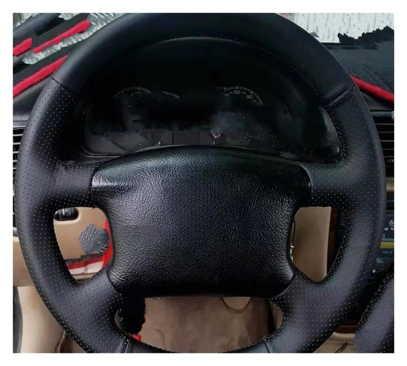 Lenkradschutz Weicher Perforierter Lederbezug Für Selbermachen Für VW Für Golf 4 Für MK4 1998–2004 Für Passat Für B5 Handgenähter Lenkradbezug Aus Leder Lenkrad Abdeckung(Gelb) von SFGOFJGO