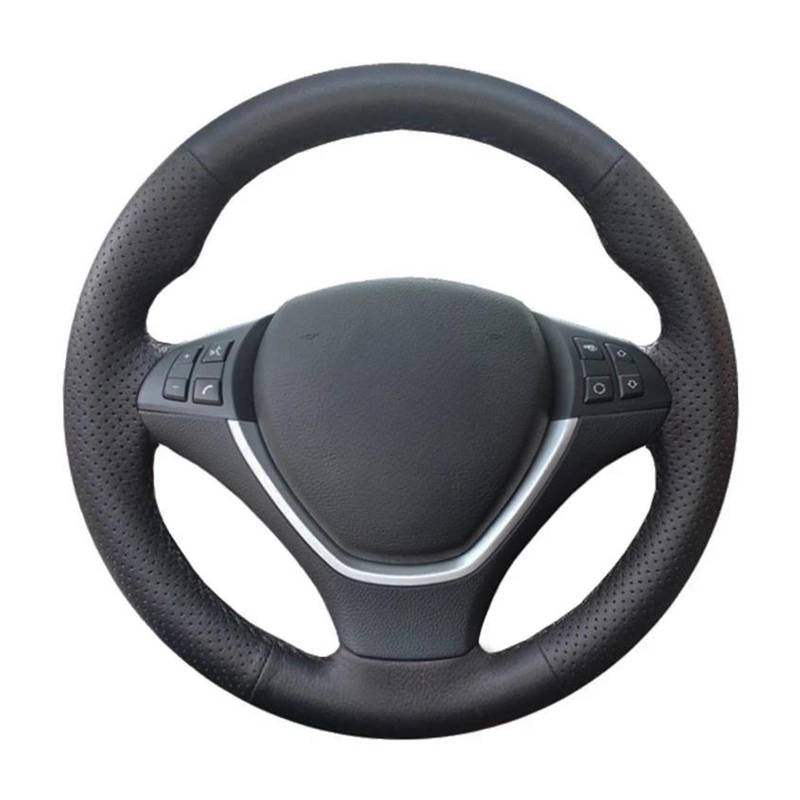 Lenkradschutz rutschfeste Kunstleder-Lenkradabdeckung Für X6 E71 2008-2014 E70 X5 2008-2013 Auto-Innenausstattung Lenkrad Abdeckung(Weiss) von SFGOFJGO