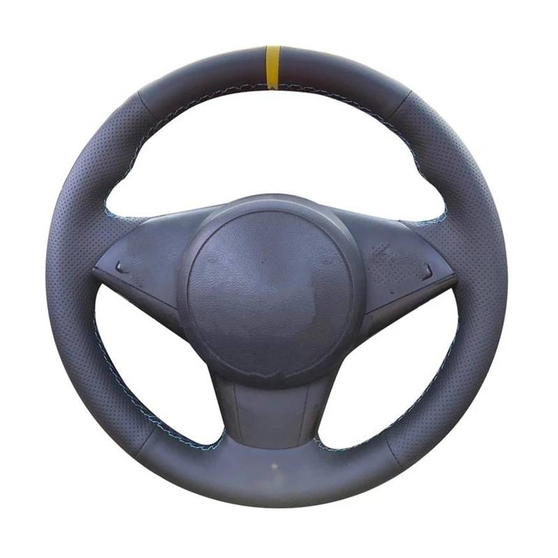 Lenkradschutz rutschfeste Leder-Autolenkradabdeckung Aus Geflecht Für E60 E61 Touring 530d 545i 550i E63 Coupe E64 630i 645Ci 650i 2003-2010 Lenkrad Abdeckung(Gelb) von SFGOFJGO
