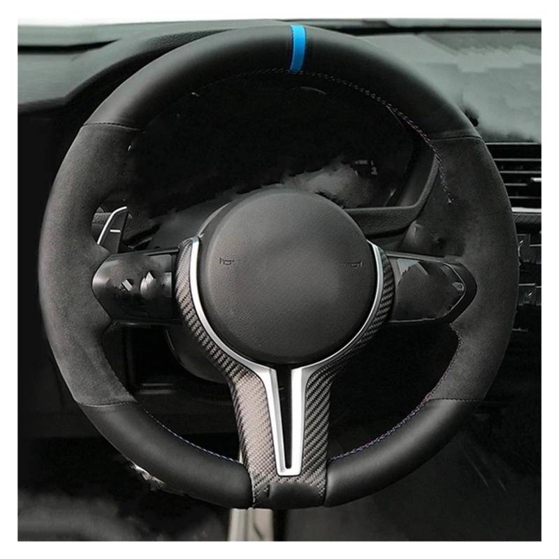Lenkradschutz rutschfeste Wildleder-Lenkradabdeckung Aus Geflochtenem Auto-Lenkrad Für 2er F22 F23 F45 F46 X4 F26 X5 F15 X6 F16 2014-2019 Lenkrad Abdeckung(Orange) von SFGOFJGO