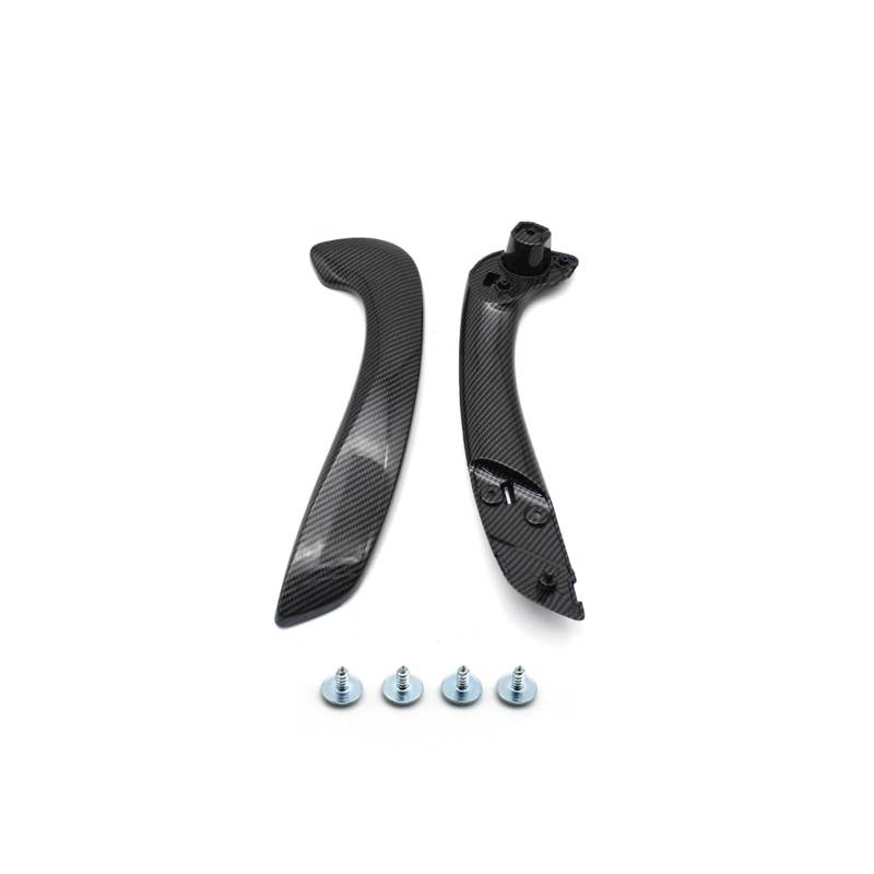 SFGOFJGO Innentürgriff Carbon Black Auto-Innenraum Vorne Links Rechts Türgriff Kit Für Megane 3 Für MK3 Für Fluence 809540001R 809600007R Innentürgriffabdeckung(Carbon L Kit) von SFGOFJGO