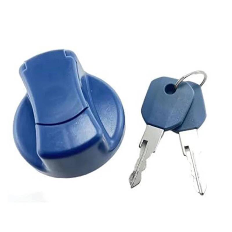 Xuanqingyi Store 1742568 40 mm blauer Tankdeckel for Lkw, verriegelbar, kompatibel mit DAF, kompatibel mit MAN, Autozubehör von SFHDFLUQ