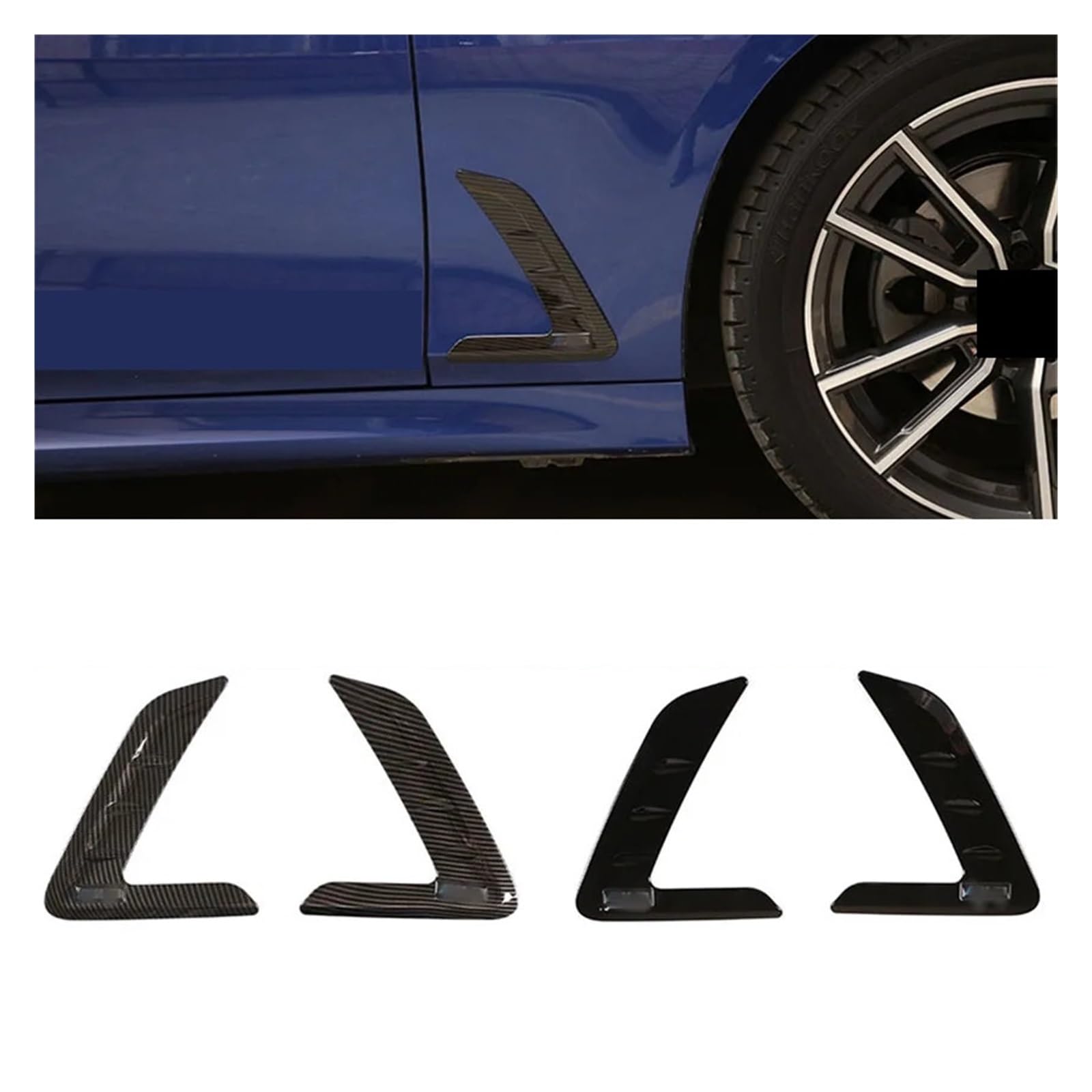 Xuanqingyi Store 2 STÜCKE Autoaußenseiten-Luftauslassabdeckung Zierkotflügel Dekorative Aufkleber Kompatibel mit B*MW Kompatibel mit 3er-Serie G20 G28 2021-2023 Autozubehör(Carbon Look) von SFHDFLUQ