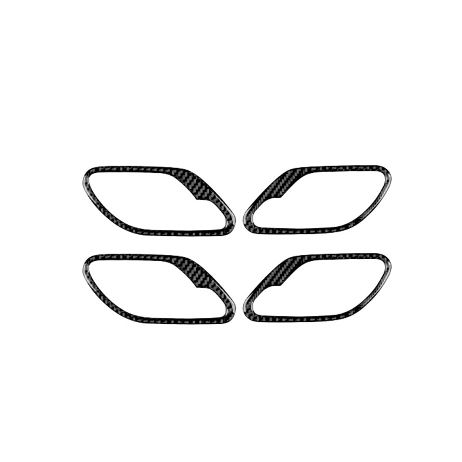 Xuanqingyi Store 4-teiliger Aufkleber aus Kohlefaser for die Türgriffrahmenabdeckung, kompatibel mit B*MW, kompatibel mit 5er-Serie E39 M5 1998–2003, Zubehör, Innenausstattung(Black) von SFHDFLUQ