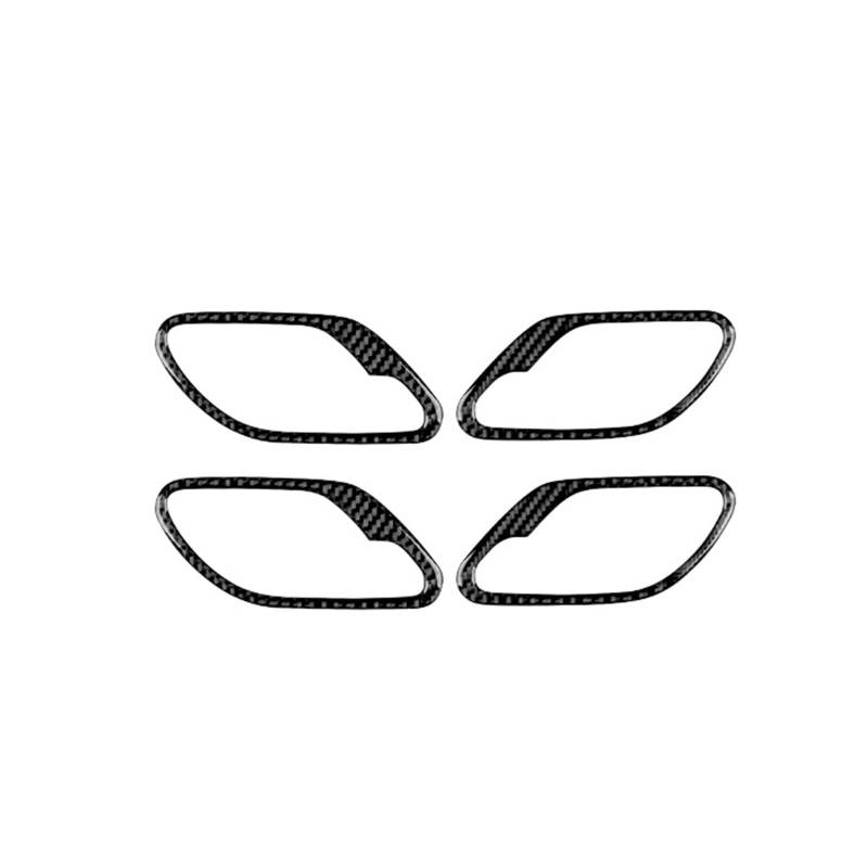 Xuanqingyi Store 4-teiliger Aufkleber aus Kohlefaser for die Türgriffrahmenabdeckung, kompatibel mit B*MW, kompatibel mit 5er-Serie E39 M5 1998–2003, Zubehör, Innenausstattung(Black) von SFHDFLUQ