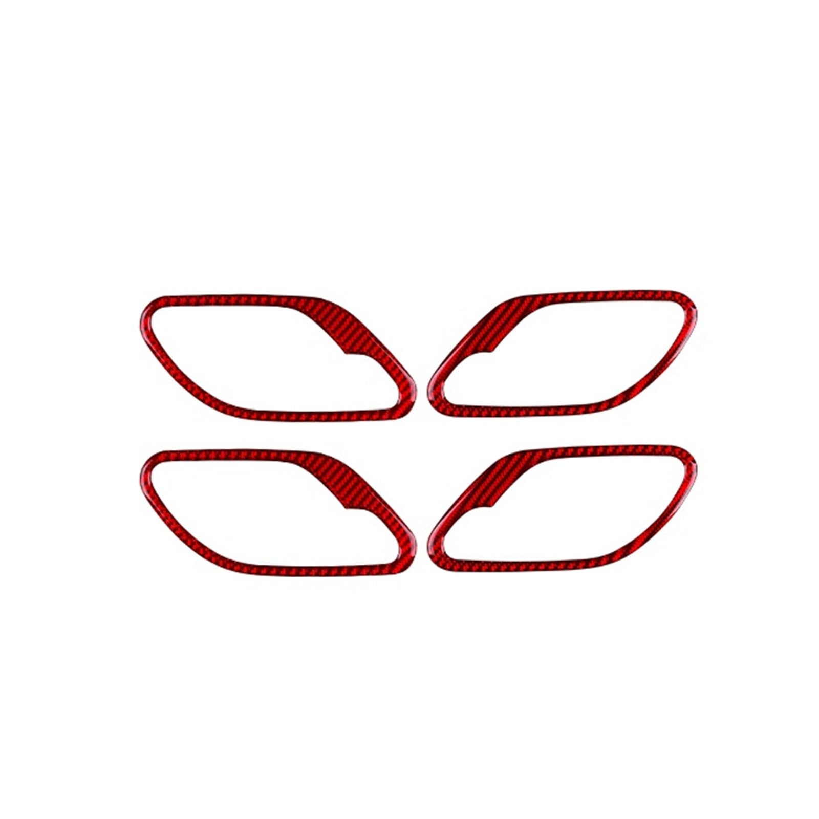 Xuanqingyi Store 4-teiliger Aufkleber aus Kohlefaser for die Türgriffrahmenabdeckung, kompatibel mit B*MW, kompatibel mit 5er-Serie E39 M5 1998–2003, Zubehör, Innenausstattung(Red) von SFHDFLUQ