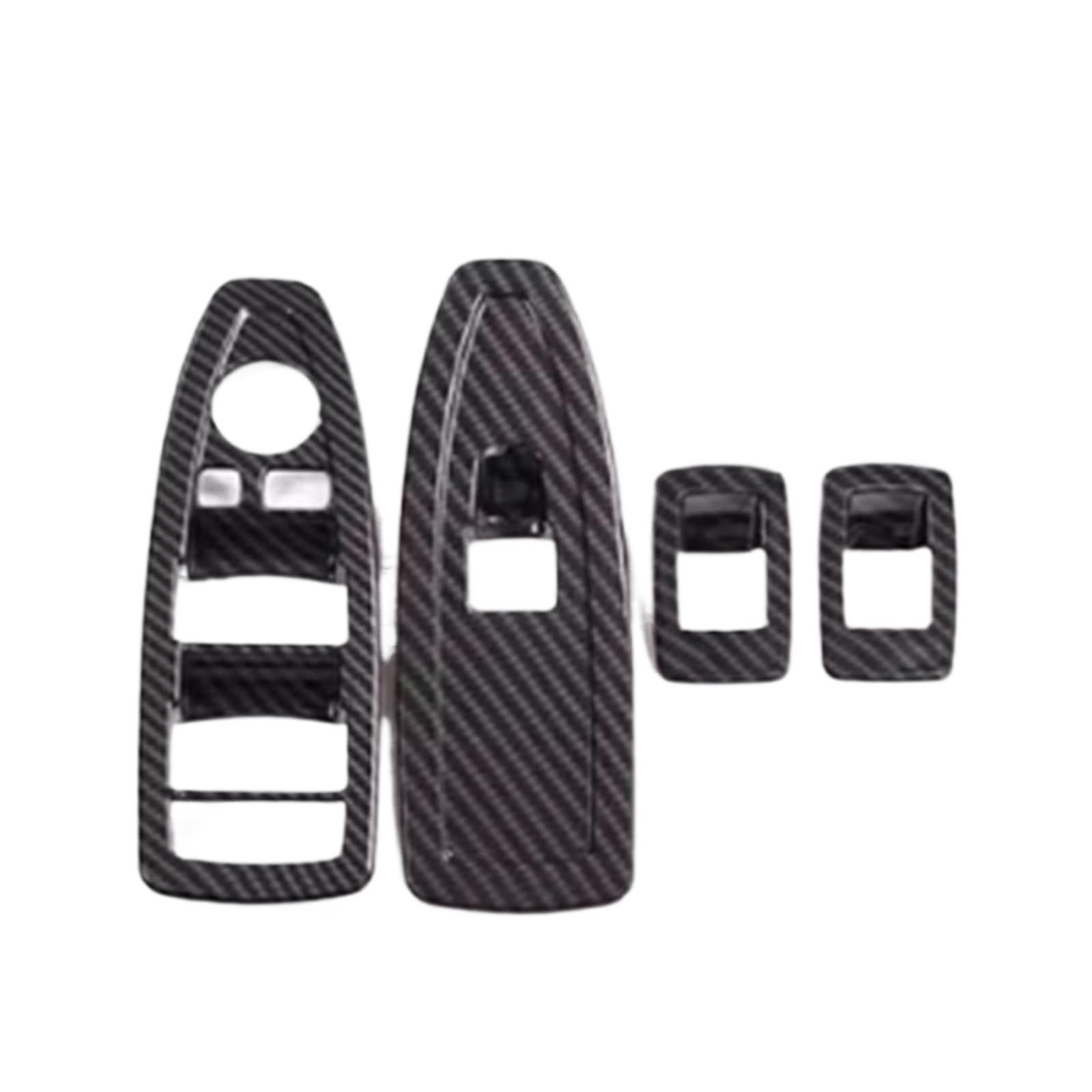 Xuanqingyi Store ABS-Autofensterglasheberknopf-Dekorationsrahmen-Zierabdeckungsaufkleber, kompatibel mit B*MW X1 F48 X2 F39 2016-22, Auto-Innenausstattung(ABS carbon for 16-20) von SFHDFLUQ