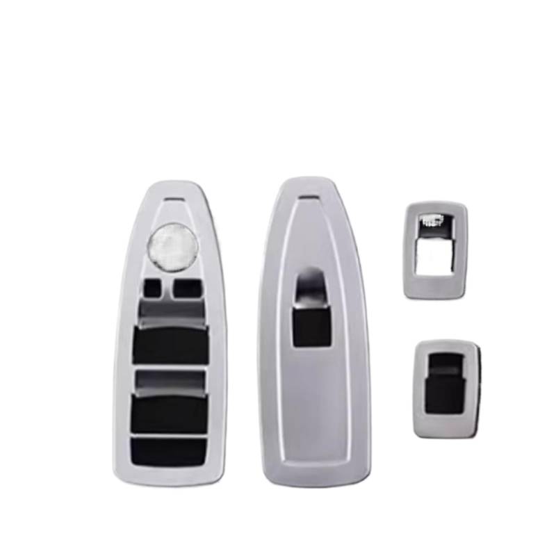 Xuanqingyi Store ABS-Autofensterglasheberknopf-Dekorationsrahmen-Zierabdeckungsaufkleber, kompatibel mit B*MW X1 F48 X2 F39 2016-22, Auto-Innenausstattung(Silver for 2021-22) von SFHDFLUQ