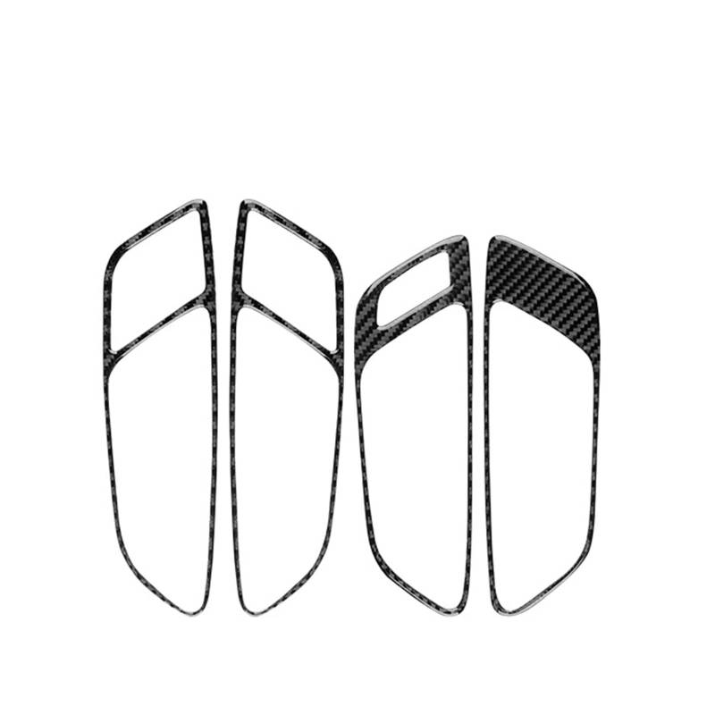 Xuanqingyi Store Aufkleber aus echter weicher Kohlefaser, kompatibel mit Leon MK3 2013–2015, LHD, RHD, Autotürgriff-Rahmenverkleidung, Innenausstattung(For RHD Black Carbon) von SFHDFLUQ