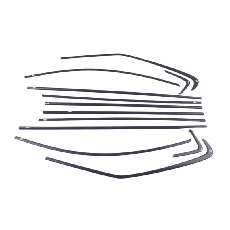 Xuanqingyi Store Autozubehör, kompatibel mit Sienna 2021–2023, ABS, glänzend schwarz, for die Außenfensterleiste, Seitenverkleidung, 12 Stück von SFHDFLUQ