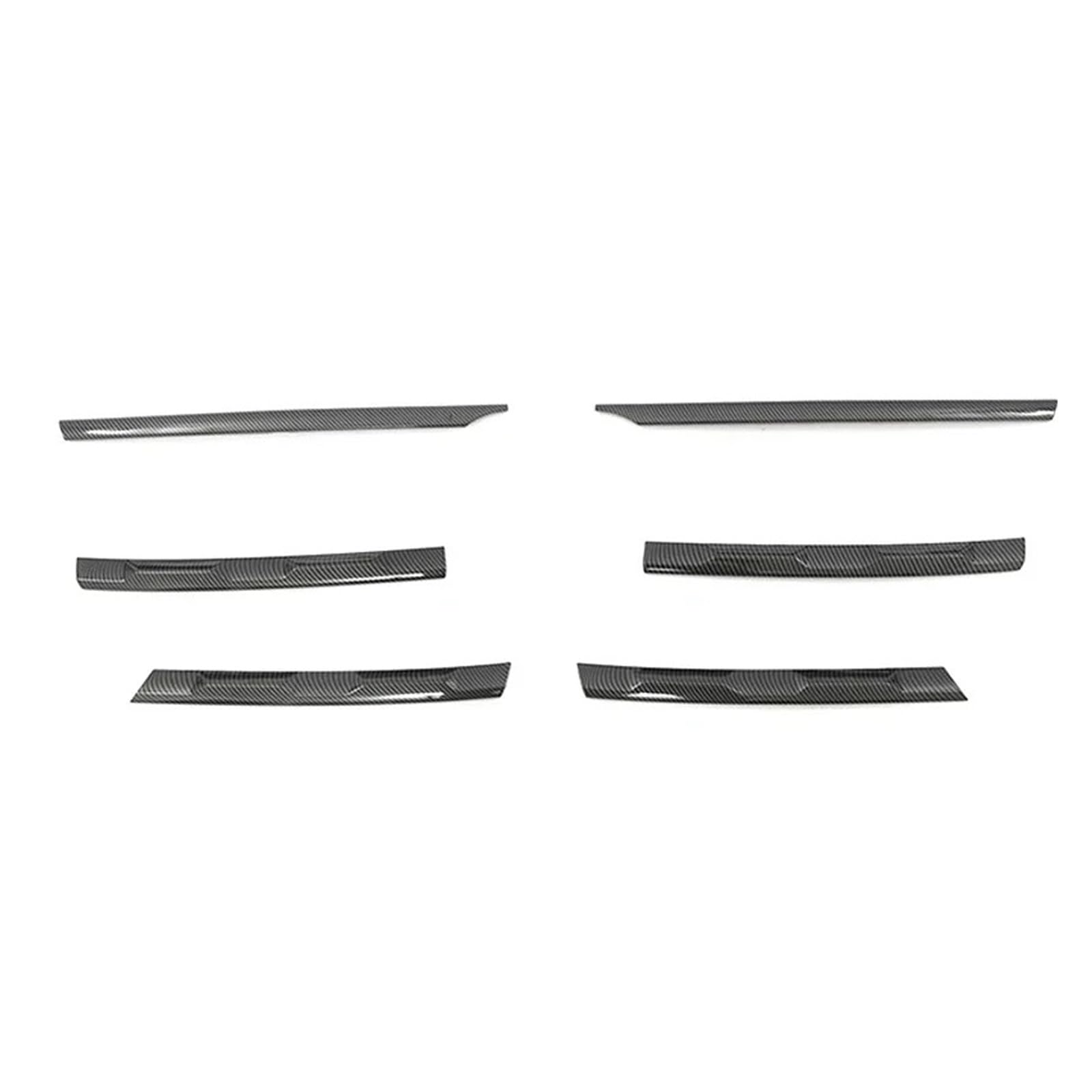 Xuanqingyi Store Ein Satz Zierstreifen for den mittleren Kühlergrill der vorderen Stoßstange, kompatibel mit Tiguan MK2 2017–2021, Autozubehör, direkt aufklebbare schwarze Streifen(Carbon Fiber) von SFHDFLUQ