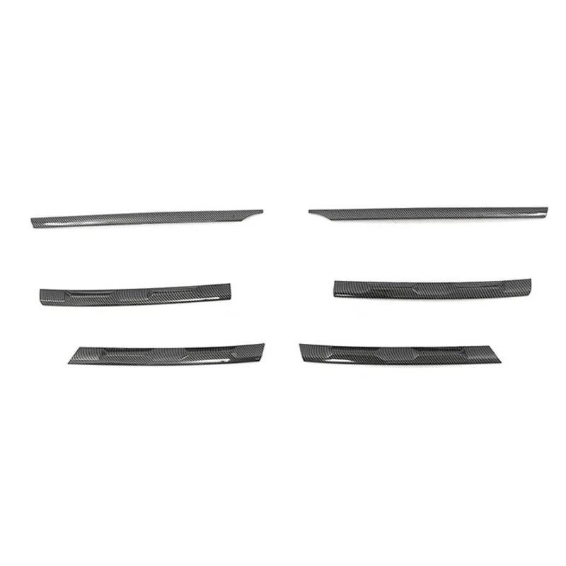 Xuanqingyi Store Ein Satz Zierstreifen for den mittleren Kühlergrill der vorderen Stoßstange, kompatibel mit Tiguan MK2 2017–2021, Autozubehör, direkt aufklebbare schwarze Streifen(Carbon Fiber) von SFHDFLUQ